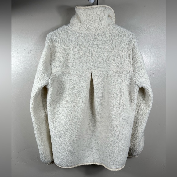 Madewell Women’s Polartec Fleece Popover Jacket Size Medium - Antique Cream - Picture 3 of 7